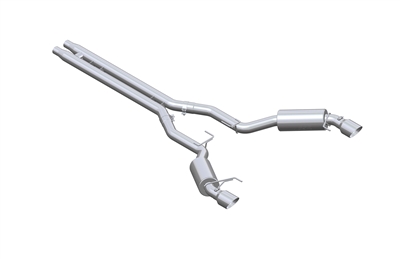 MBRP 2015-2015 Ford Mustang GT 5.0 3" Cat Back, Dual Split Rear, Race Version, 4.5" tips, Aluminized  -- S7278AL