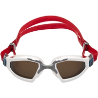 Aquasphere Kayenne Pro Adult Swimming Goggles. (White/Grey/Lens/Polarised/Brown)
