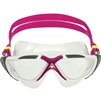 Aquasphere Vista Adult Swimming Goggles. (White/Raspberry/Clear&#160;Lens)