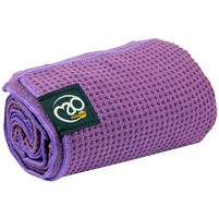 Fitness Mad Grip Dot Yoga Mat Towel. (Purple)