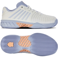 K-Swiss Express Light 3 HB Women's Tennis Shoe. (Star White/Heather/Peach Fuzz)