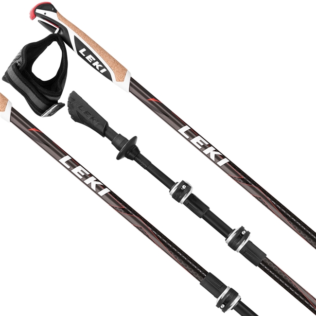 Leki Traveller Carbon Nordic Walking  Pole. (3 Piece)