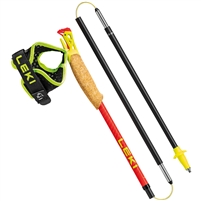 Leki Ultra Trail FX.One Superlite Trail Running Pole. (Bright&#160;Red/Neon&#160;Yellow/Natural&#160;Carbon)