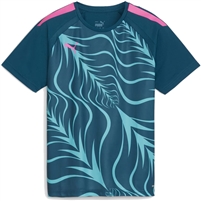 Puma individualLIGA Graphic Football Jersey. (Ocean Tropic/Poison Pink)