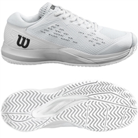 Wilson Rush Pro Ace AC Women's Tennis Shoe. (White/White/Black)