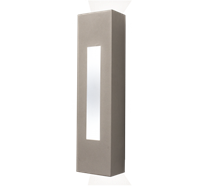 WestGate LED Wall Sconce Light | 10W, 5000K, Aperture Trim, Die-Cast Aluminum, Silver | CRE-02-50K-SIL