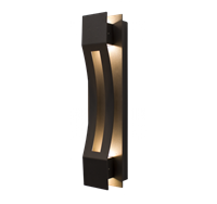 WestGate LED Wall Sconce Light | 10W, 3000K, Curve Trim, Die-Cast Aluminum, Dark Bronze | CRE-04-30K-BR