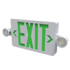 Halco, Evade Series, Exit/Emergency Combo Light, Rotatable .75W Lamp Heads, 90 Minute, Green Letters, White Finish- View Product