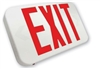 LED Compact Exit Sign | Red or Green Letters, Black or White Housing | EZRXTEU