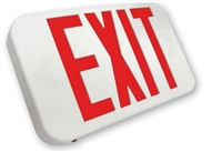 LED Compact Exit Sign | Red or Green Letters, Black or White Housing | EZRXTEU