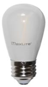 MaxLite LED S14 Frosted Bulb, 2W (Replaces 11W Inc), 2700K, FF2S14ND27 - View Product