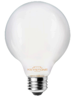 Keystone Technologies, Decorative, LED G25 Globe Bulb, 5.5 Watt, E26 Base, Frosted, 90CRI, KT-LED5.5FG25-E26-9xx-F-View Product