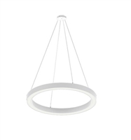 Alphalite, 24" Architectural Design LED Circle Light | Multi-Watt & Mutli-CCT, 0-10V Dimmable | LIR-24(75-60-45)-8A-WH