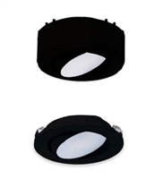 WestGate 12V Adjustable LED Puck Light | 4.5W, 5000K, Black Finish | PL12ADJ-50K-BK
