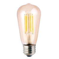 Halco ST19 Filament Bulb, 8 Watt, E26 Base, 2200K, Amber Lens, Dimmable-View Product