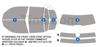 2010 Mercedes GLK CLASS 4 Door SUV Window Tint Kit