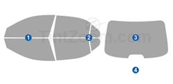 2008 Acura TSX 4 Door Sedan Window Tint Kit