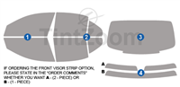 2015 Mercedes C-Class 4 Door Sedan Window Tint Kit