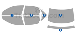 2008 Audi A4 4 Door Sedan Window Tint Kit