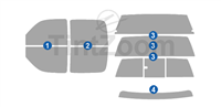 2000 Chevrolet Silverado Classic 4 Door Crew Cab Precut Tint Kit