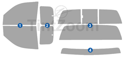 1998 Dodge Dakota 2 Door Extended Cab Window Tint Kit