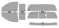 2010 Dodge Dakota 2 Door Extended Cab Window Tint Kit