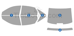 2000 Audi A6 V-6ENG 4 Door Sedan Window Tint Kit