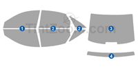 2000 Audi A6 V-8ENG 4 Door Sedan Window Tint Kit