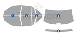 1993 Ford Crown Victoria 4 Door Sedan Window Tint Kit