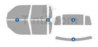 2001 Ford Explorer Sport Trac 4 Door Truck Window Tint Kit