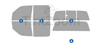 2001 Ford F150 4 Door Crew Cab Window Tint Kit