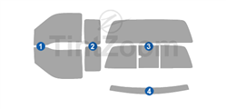 1999 Ford F250 HD 2 Door Extended Cab Window Tint Kit