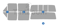 1983 Ford F350 4 Door Crew Cab Window Tint Kit