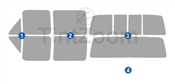 1994 Ford F350 4 Door Crew Cab Window Tint Kit