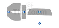 2000 Ford F650 2 Door Extended Cab Window Tint Kit