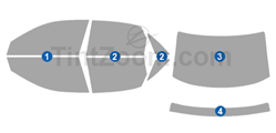 2005 Audi S4 4 Door Sedan Window Tint Kit