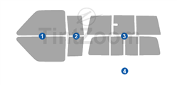 1995 Ford Ranger 2 Door Super Cab Window Tint Kit