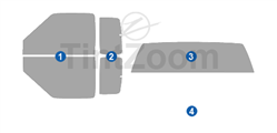 2002 GMC Sonoma S-15 2 Door Extended Cab Window Tint Kit