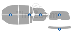 2004 Isuzu Ascender 7 Passenger 4 Door SUV Window Tint Kit
