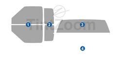1999 Isuzu Hombre 2 Door Extended Cab Window Tint Kit