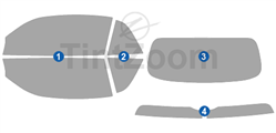 2000 Jaguar XKR 2 Door Convertible Window Tint Kit