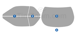 1995 Acura Legend 2 Door Coupe Window Tint kit