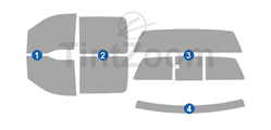 2006 Lincoln Mark LT 4 Door Crew Cab Window Tint Kit