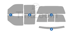 2002 Ford F250 4 Door Crew Cab Window Tint Kit