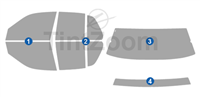 2003 Mercury Marauder 4 Door Sedan Window Tint Kit