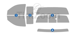 2009 Mitsubishi Raider 2 Door Extended Cab Window Tint Kit