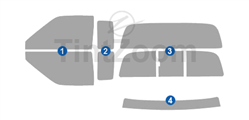 2003 Nissan Frontier 2 Door Extended Cab Window Tint Kit