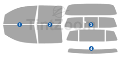 2007 Nissan Titan 4 Door Crew Cab Window Tint Kit