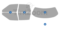 1982 Oldsmobile Cutlass Ciera 4 Door Sedan Window Tint Kit