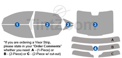 2012 Jaguar XJL 4 Door Sedan Window Tint Kit